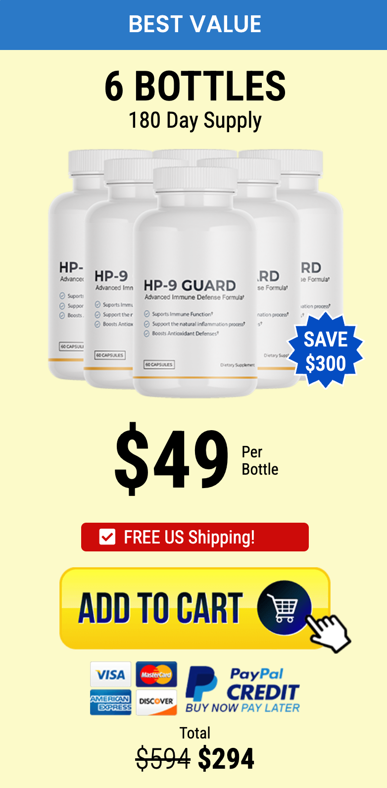 HP9 Guard Buy 6 Bottles